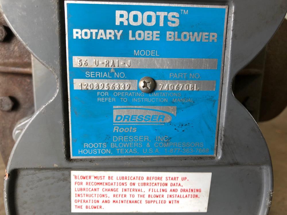 Dresser roots Rotary Lobe Blower 56 U-RAI-J, 740670BL